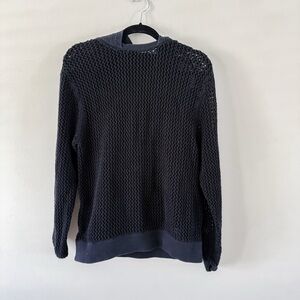 Nike black crochet hooded sweater